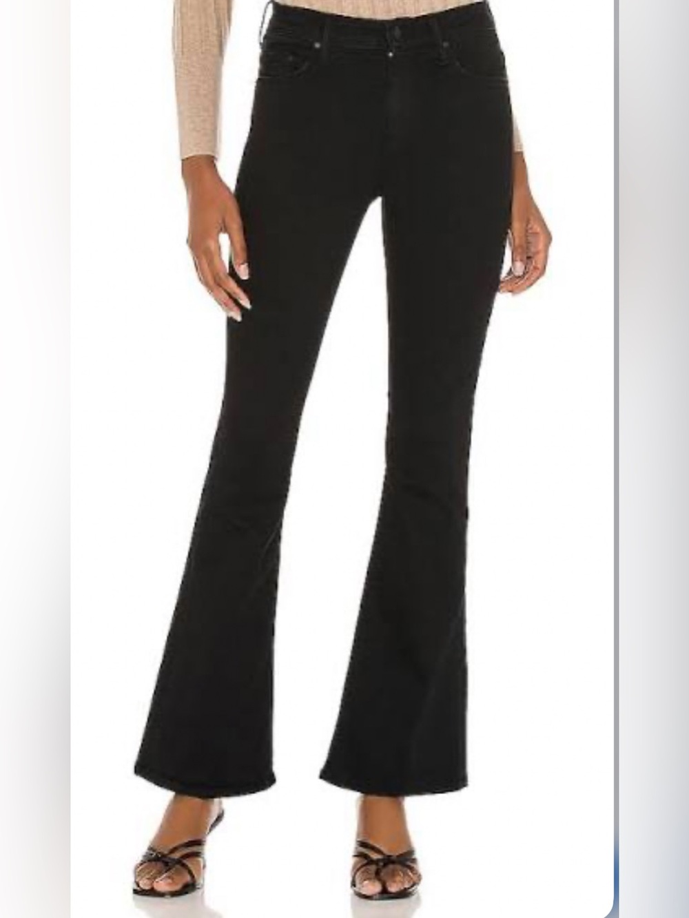 MOTHER The Weekender Black Flare Jeans Women’s high rise wash not guilty Size 27